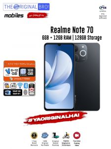 Realme Note 70 - 6GB RAM - 128GB Storage - Easy Monthly Installments - PTA Approved - 1 Year Official Warranty - The Original Bro Mobiles - TOB70